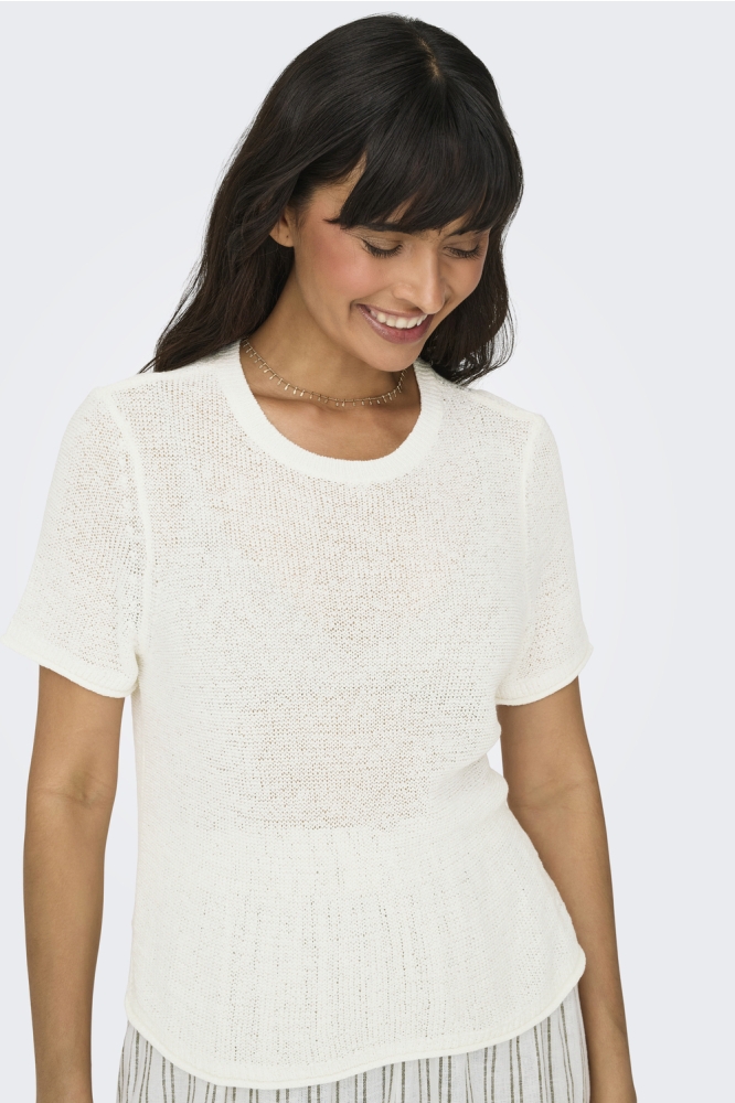 ONLSUNNY S/S PULLOVER KNT 15254282 CLOUD DANCER